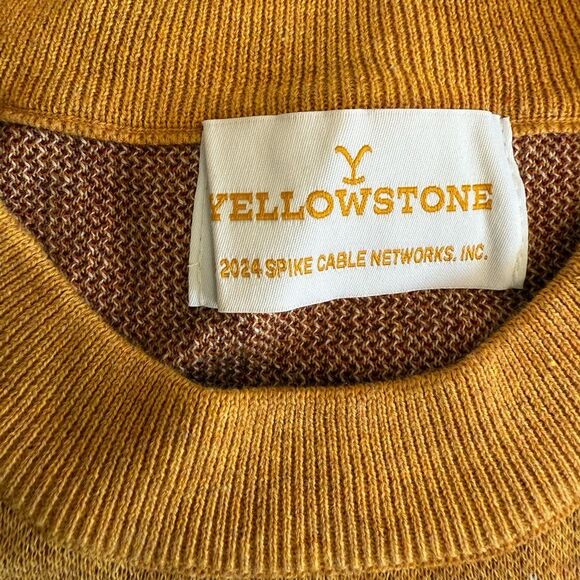 Yellowstone 2024 Exclusive Holiday Knit Sweater Medium Yellow NWOT - Picture 7 of 8